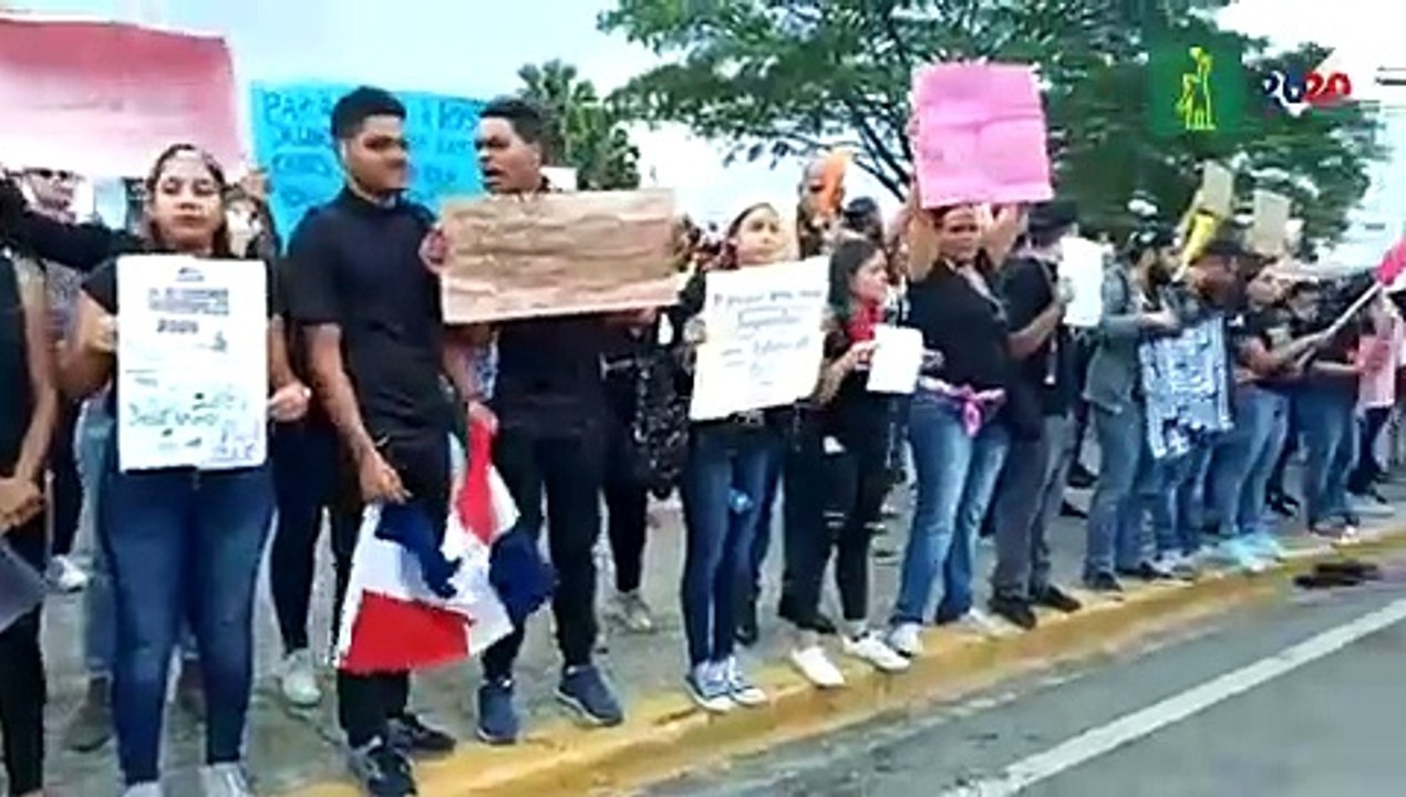 Protesta en Santiago de los Caballeros contra la JCE