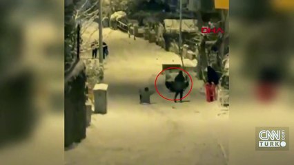 Karda kayarken duvara çarptı, hastanelik oldu!