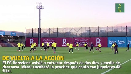 El Barcelona vuelve a entrenarse tras el escándalo por manejo de redes sociales