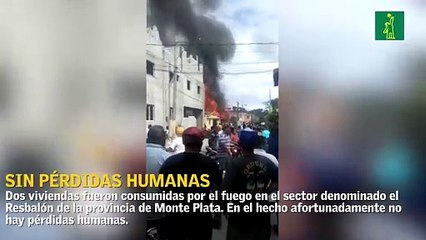 Incendio Consumió dos casas en Monte Plata