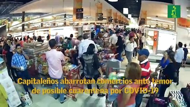 Capitaleños abarrotan comercios ante temor de posible cuarentena por coronavirus