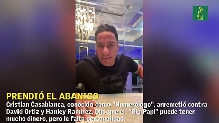 Cristian Casablanca respondió a David Ortiz acusándolo de ser un millonario sin personalidad