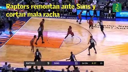 Raptors remontan ante Suns y cortan mala racha