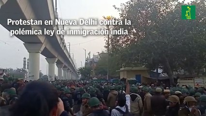 Protestan en Nueva Delhi contra la polémica ley de inmigración india