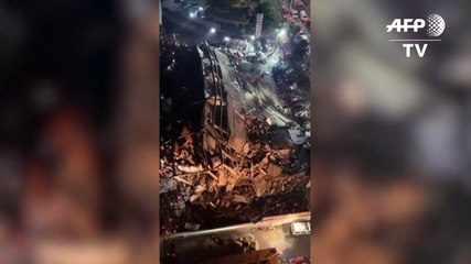 Derrumbe de hotel en China deja 70 personas bajo los escombros