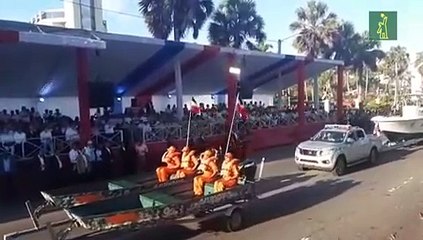 Comienza desfile militar por 176 aniversario de la Independencia Nacional