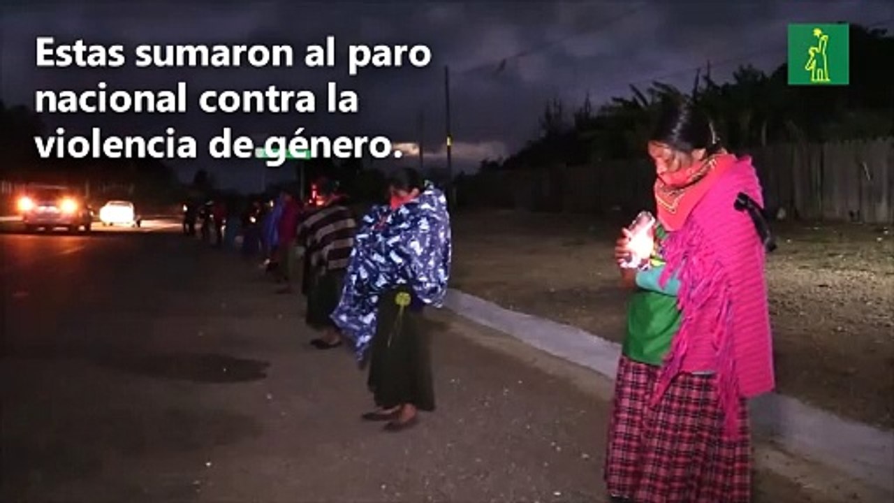 Mujeres zapatistas se suman al paro nacional contra la violencia