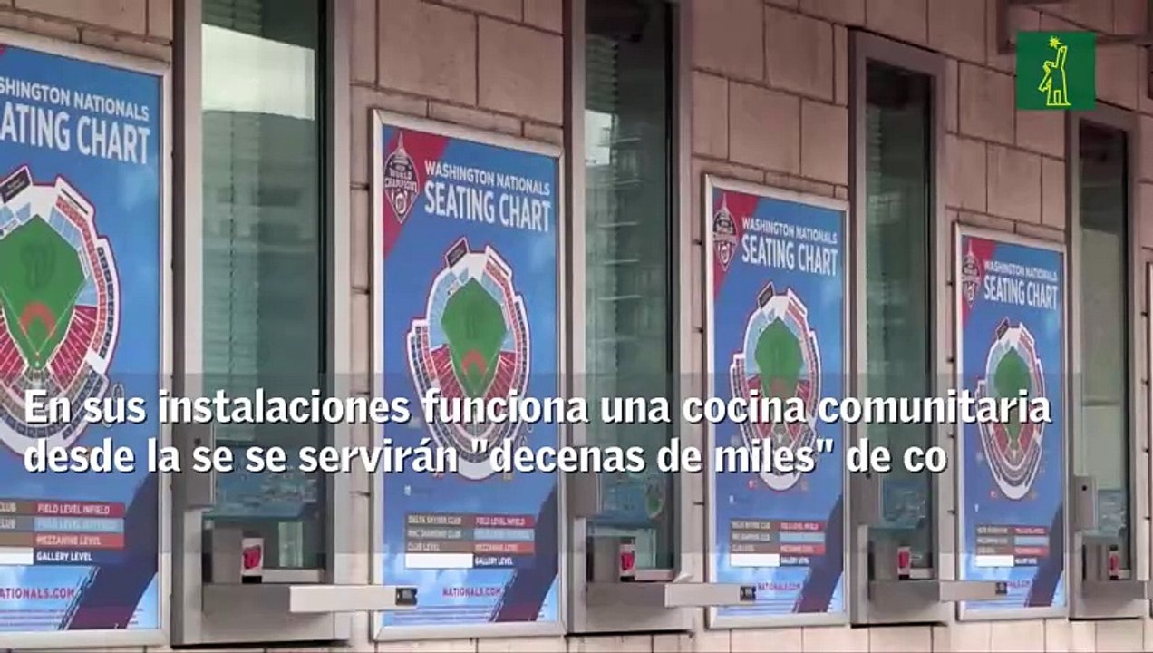 Estadio de los Nacionales convertido en cocina comunitaria para luchar contra el COVID-19