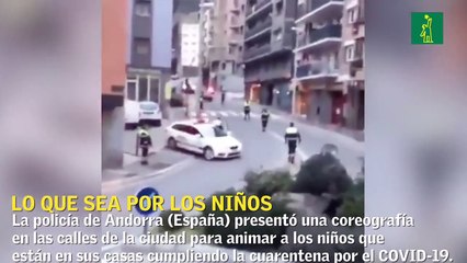 Policía de Andorra bailó al ritmo de Baby Shark para alegrar a los niños afectados por la cuarentena