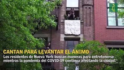 Concurso de canto en los balcones de Nueva York durante el coronavirus