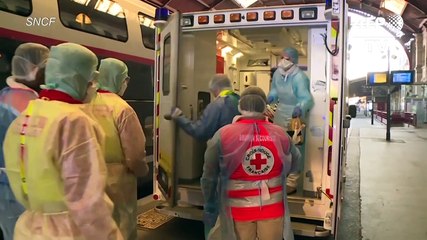 Francia evacuó en tren de alta velocidad a pacientes de la región más golpeada por COVID-19