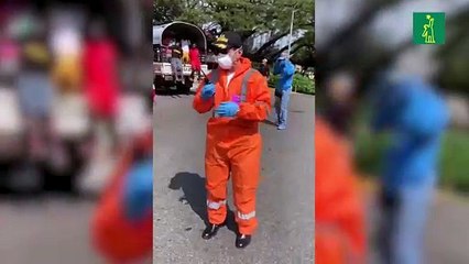 Violadores de toque de queda realizan servicio comunitario