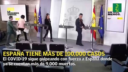 España supera los 100.000 casos de coronavirus y los 9.000 muertos