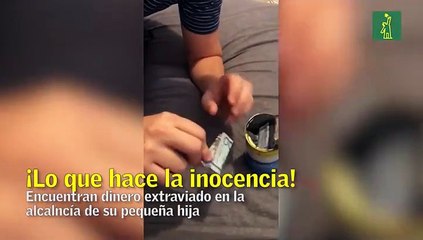 ¡Lo que hace la inocencia! Encuentran dinero extraviado en alcancía de su pequeña hija