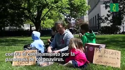 Protestan contra el confinamiento por el coronavirus en Richmond