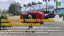 Accidente de tránsito genera congestión vehicular en la Avenida Jacobo Majluta
