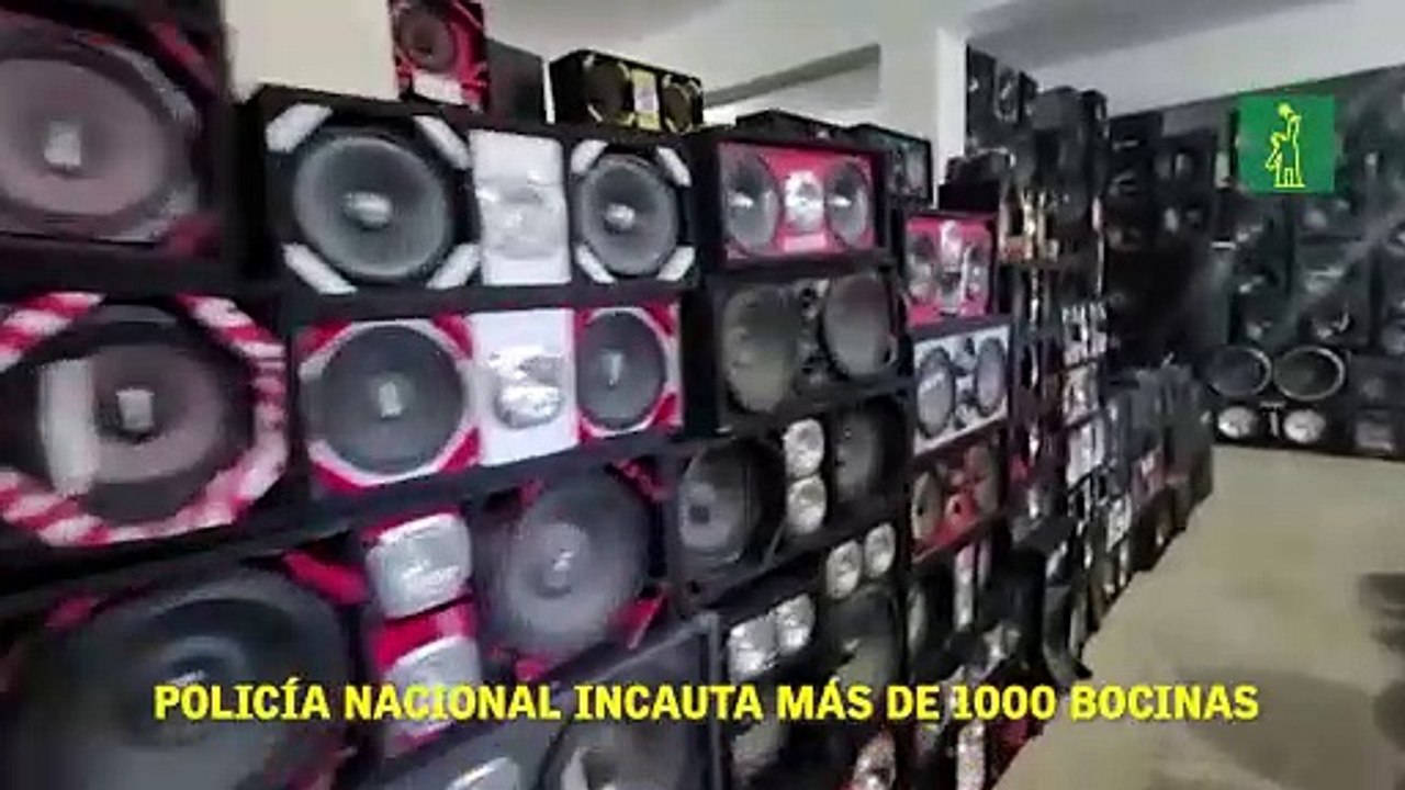Policías Nacional Incauta más de 1000 Bocinas por ruidos.