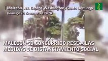 Malecón Santo Domingo concurrido pese a las medidas de distanciamiento social