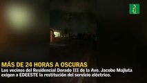 Vecinos de la Jacobo Majluta tienen más de 24 horas sin luz