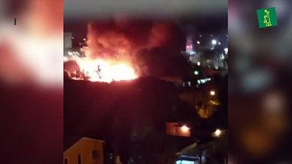 Incendio afecta local en Santo Domingo Este