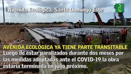 Avenida Ecológica ya tiene parte transitable