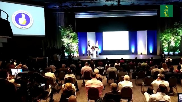 Discurso del Presidente Luis Abinader en la reunión de la comisión política del PRM en el Teatro la Fiesta del Hotel Jaragua