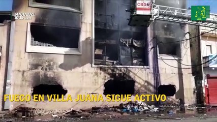 Incendio en Villa Juana sigue vivo