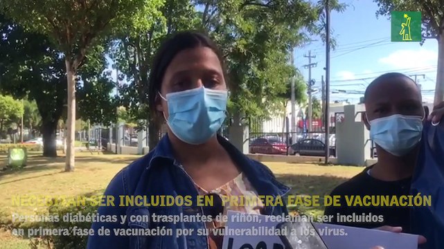 Asociación nacional de trasplantados de riñón y hemodiálisis, reclaman porque dicen deben ser incluidos en la primera fase de vacunación.