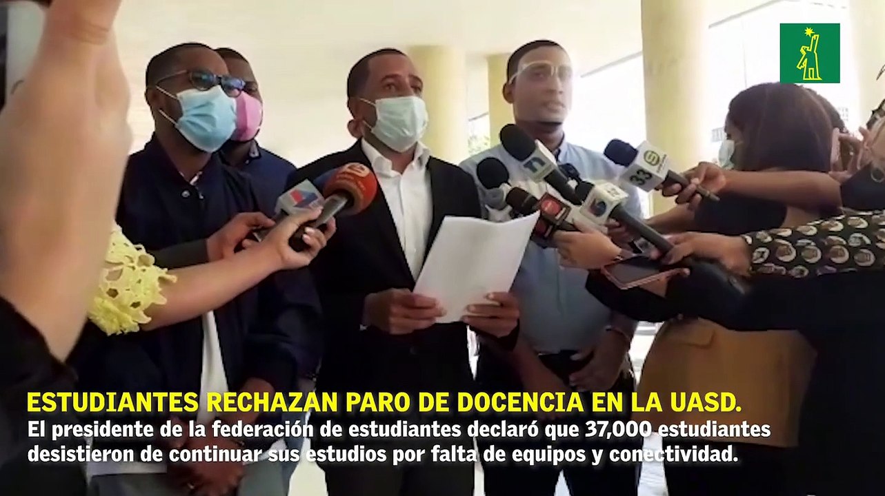 Estudiantes rechazan paro de docencia en la UASD.