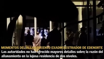momento del allanamiento en la casa del exadministrador de Edenorte.