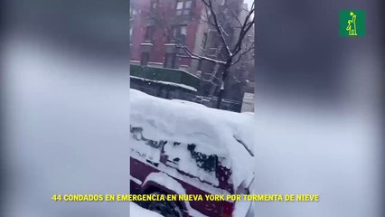 44 condados en emergencia en Nueva York por tormenta de nieve.