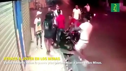 Atraco a joven los Minas.