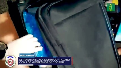 Detienen en el Aila Dominico-Italiano con 2.56 kilogramos de cocaína.