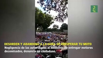 Desorden y abandono a la hora de recuperar tu moto decomisada por las autoridades.