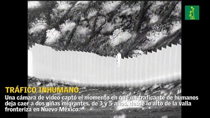 Video capta a hombre dejando caer a niñas migrantes desde valla fronteriza