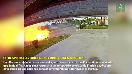 Se desploma avioneta en Florida; tres muertos