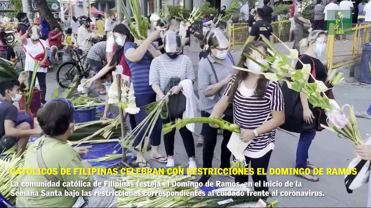 Católicos de Filipinas celebran con restricciones el Domingo de Ramos