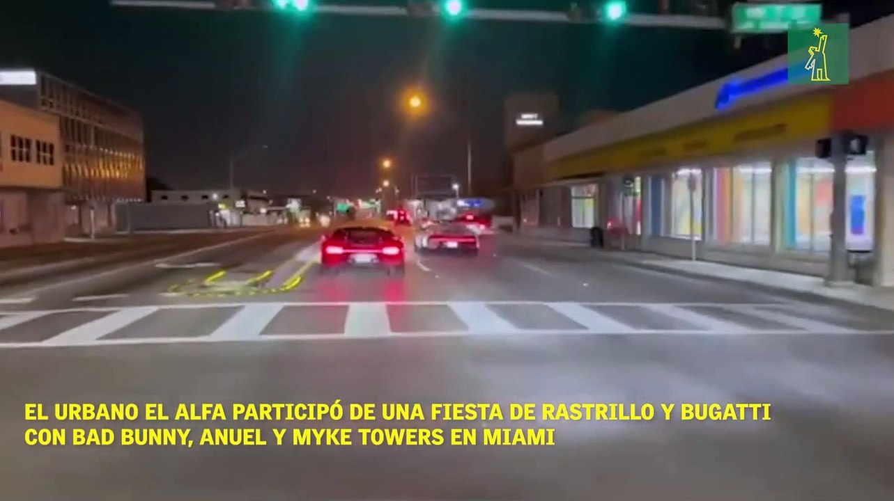 El urbano El Alfa participó de una fiesta de rastrillo y Bugatti con Bad Bunny, Anuel y Myke Towers en Miami