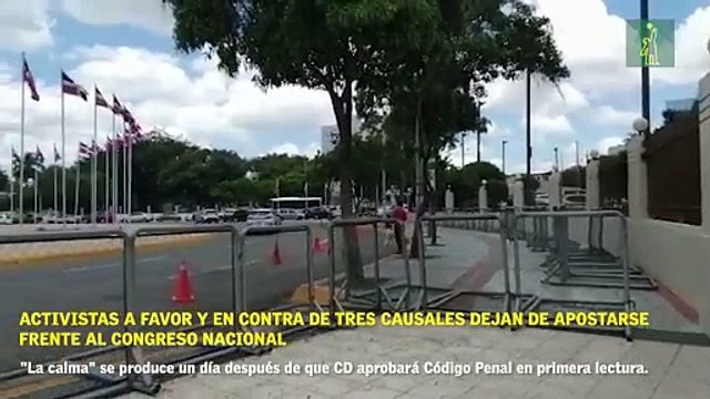 Activistas a favor y en contra de tres causales dejan de apostarse frente al Congreso Nacional