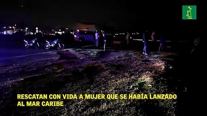 Rescatan con vida mujer que se habría lanzado al mar Caribe