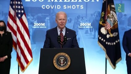 Biden celebra logro "asombroso" de 200 millones de vacunas administradas en EEUU