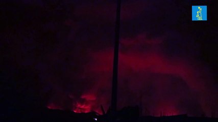 Volcán Nyiragongo en erupción en la República Democrática del Congo