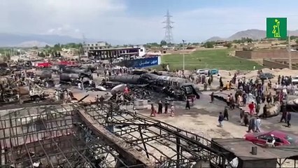 Imágenes del incendio de combustible que dejó siete fallecidos en Kabul.