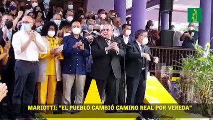 Mariotti: "El pueblo cambió camino real por vereda"