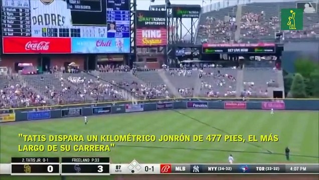 Tatis dispara un kilométrico jonrón de 477 pies, el más largo de su carrera
