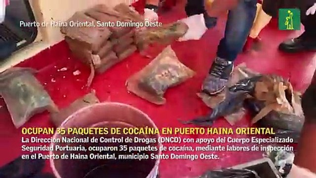 Ocupan 35 paquetes de cocaína en Puerto Haina Oriental que serían enviados a Europa