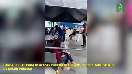 Largas filas para realizar prueba del COVID-19 en el Ministerio de Salud publica