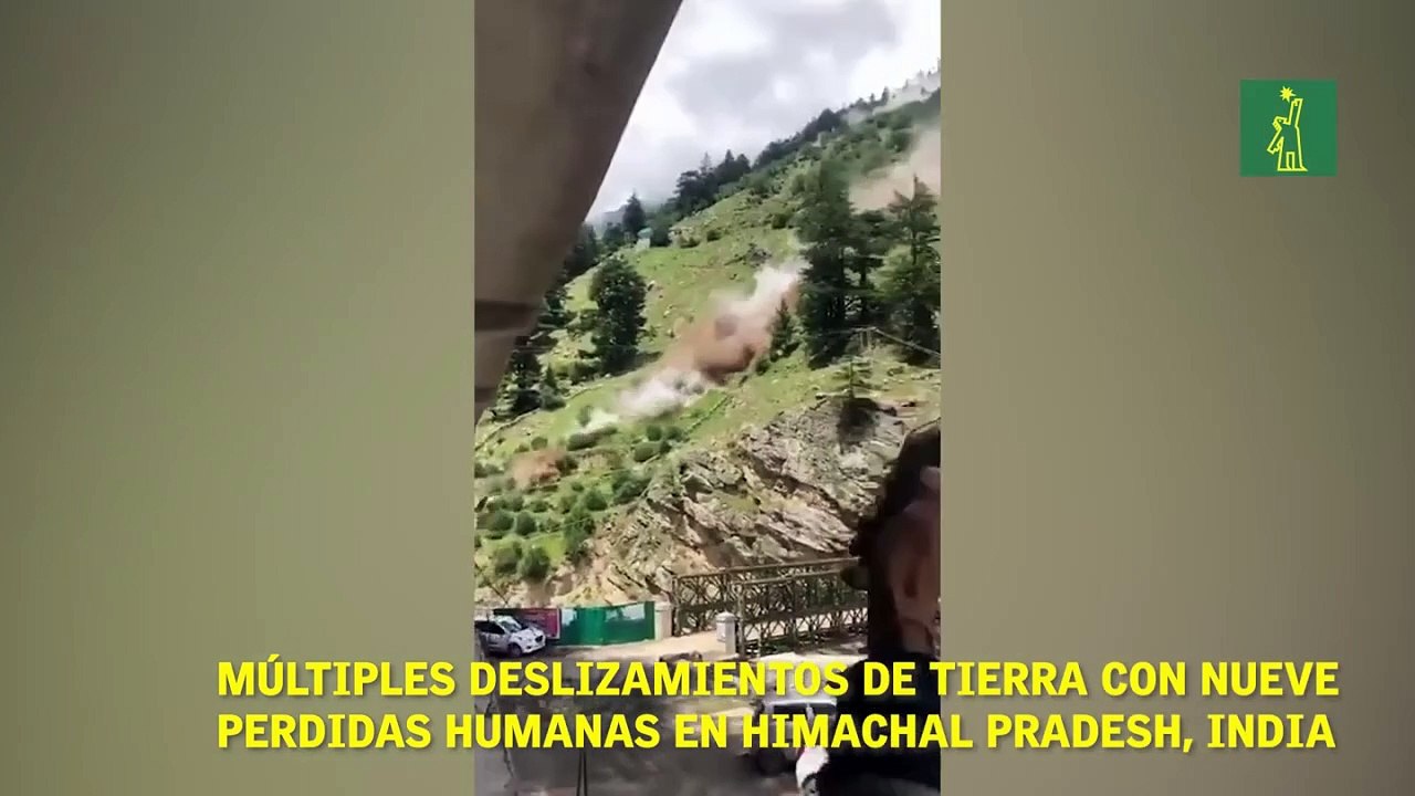 Múltiples deslizamientos de tierra y nueve pérdidas humanas en Himachal Pradesh, India
