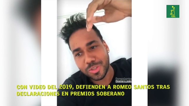 Con video del 2019, defienden a Romeo Santos tras declaraciones en Premios Soberano