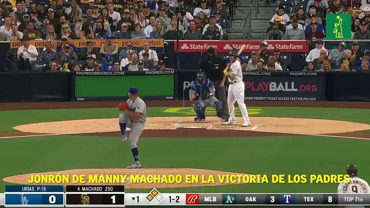 Jonrón de Manny Machado en la victoria de los Padres.